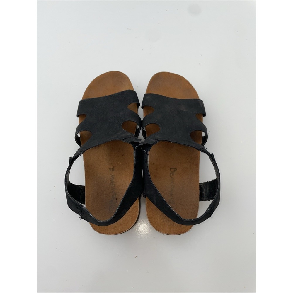 BEARPAW Wilma Black II 2213W Cork Fashion Suede Sandals Size 7 US